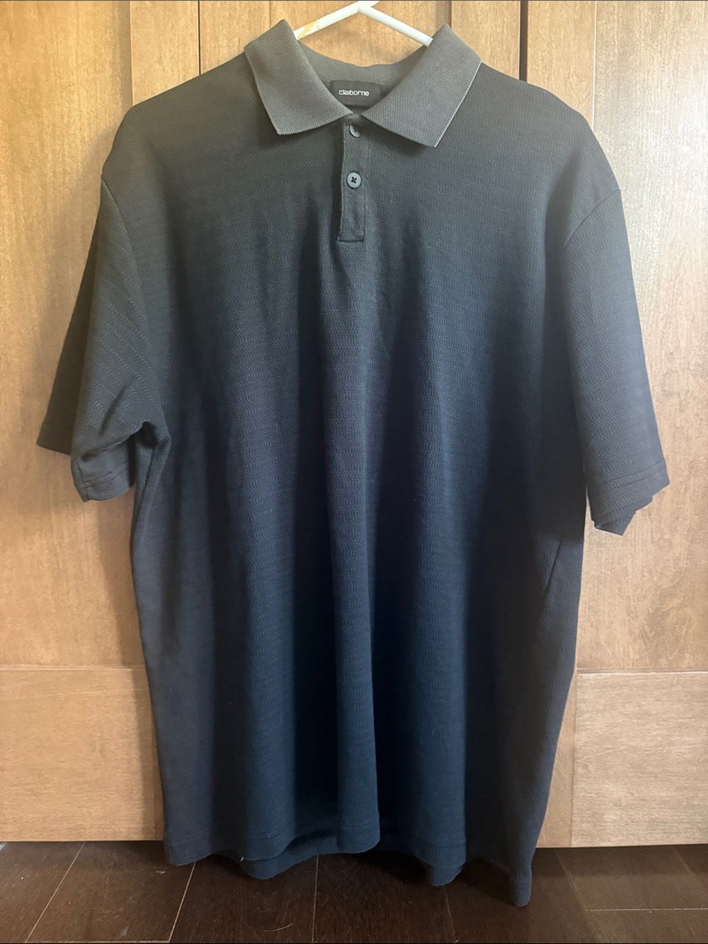 Claiborne Black Men's Polo Shirt - Short Sleeve Classic